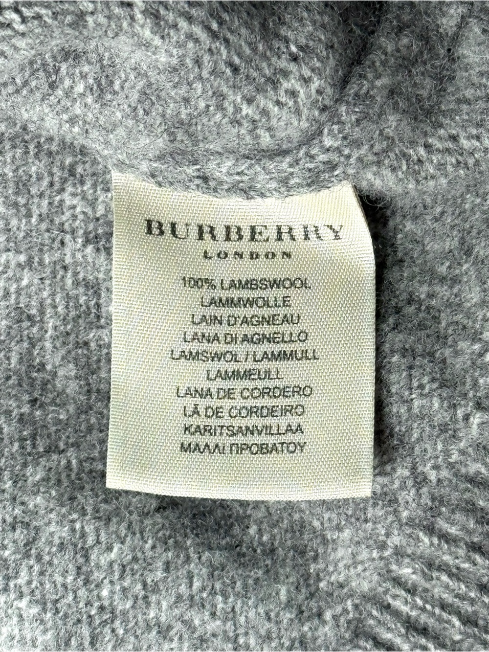 Burberry London Men’s Equestrian Knight Gray Lambswool Sweater Size Small - Picture 8 of 10